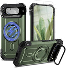 Google Pixel 9 Pro XL Screen & Lens Protector Heavy - Duty Shockproof Kickstand Case