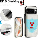 Google Pixel 9 Pro XL Wallet Holder Compatible Credit Card Slots PU Leather Phone Case Rose Gold