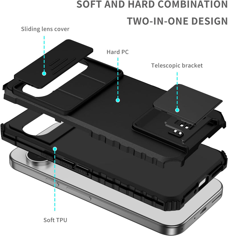 Google Pixel 9/Pixel 9 Pro Case Slide Camera Cover Protective Phone Case - Gorilla Cases