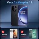 Hensinple Magnetic for OnePlus 15 Case, with OnePlus 15 Screen Protector, [Compatible with MagSafe] Translucent Matte Shockproof Military Grade Protection Cover Phone Case for OnePlus 15 5G(Black)