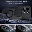Hensinple Magnetic for OnePlus 15 Case, with OnePlus 15 Screen Protector, [Compatible with MagSafe] Translucent Matte Shockproof Military Grade Protection Cover Phone Case for OnePlus 15 5G(Black)