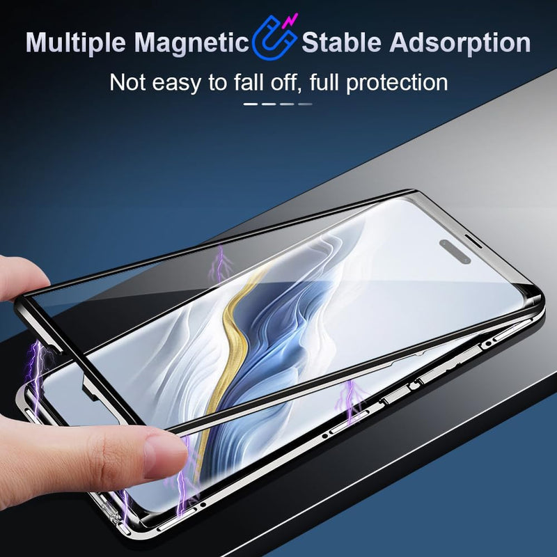 Honor Magic 6 Pro Metal Frame Double Sided Clear Tempered Glass Case - Gorilla Cases