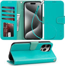 i Phone 16 Pro Max Plus Case Card Holder Wrist Strap Wallet Flip Cover