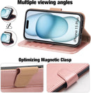 i Phone 16 Pro Max Plus Case Card Holder Wrist Strap Wallet Flip Cover