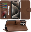 i Phone 16 Pro Max Plus Case Card Holder Wrist Strap Wallet Flip Cover