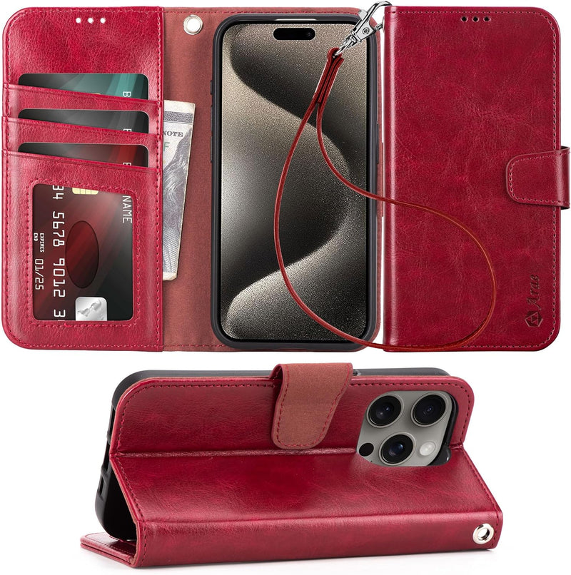 iPhone 15 Pro Max Wallet Case with Strap – Flip Cover iPhone 15 Pro Max Wallet Case with Strap – Flip Cover