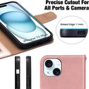 i Phone 16 Pro Max Plus Case Card Holder Wrist Strap Wallet Flip Cover