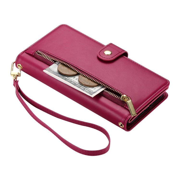 iPhone 11 Nine Card - slot Zipper Wallet Bag Leather Phone Case
