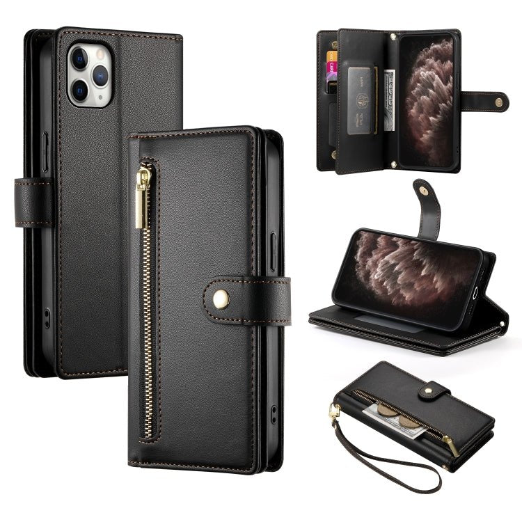 iPhone 11 Nine Card - slot Zipper Wallet Bag Leather Phone Case