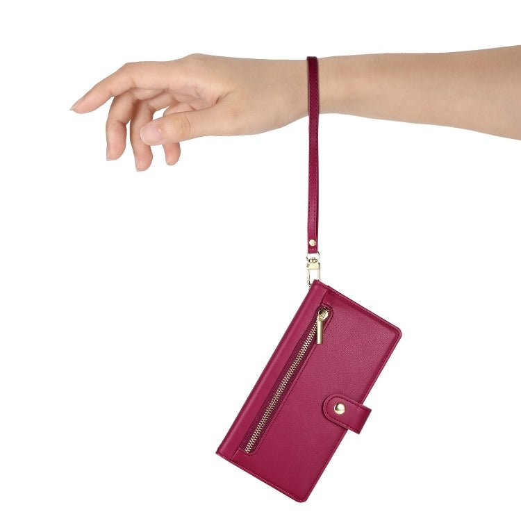 iPhone 11 Nine Card - slot Zipper Wallet Bag Leather Phone Case