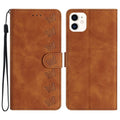 iPhone 11/12 Series Seven Butterflies Embossed Leather Phone Case
