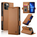iPhone 12/13 Side Buckle Magnetic Frosted Leather Phone Case