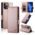 iPhone 12/13 Side Buckle Magnetic Frosted Leather Phone Case