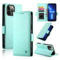 iPhone 12/13 Side Buckle Magnetic Frosted Leather Phone Case