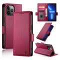 iPhone 12/13 Side Buckle Magnetic Frosted Leather Phone Case