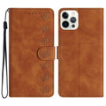iPhone 12/13/14 Series Seven Butterflies Embossed Leather Phone Case