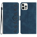 iPhone 12/13/14 Series Seven Butterflies Embossed Leather Phone Case