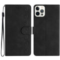 iPhone 12/13/14 Series Seven Butterflies Embossed Leather Phone Case
