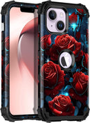 iPhone 13 Case & iPhone 14 Case Glow Heavy Duty Shockproof Hard Plastic Protective Case