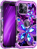 iPhone 13 Case & iPhone 14 Case Glow Heavy Duty Shockproof Hard Plastic Protective Case