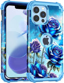 iPhone 13 Case & iPhone 14 Case Glow Heavy Duty Shockproof Hard Plastic Protective Case