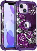 iPhone 13 Case & iPhone 14 Case Glow Heavy Duty Shockproof Hard Plastic Protective Case