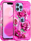 iPhone 13 Case & iPhone 14 Case Glow Heavy Duty Shockproof Hard Plastic Protective Case