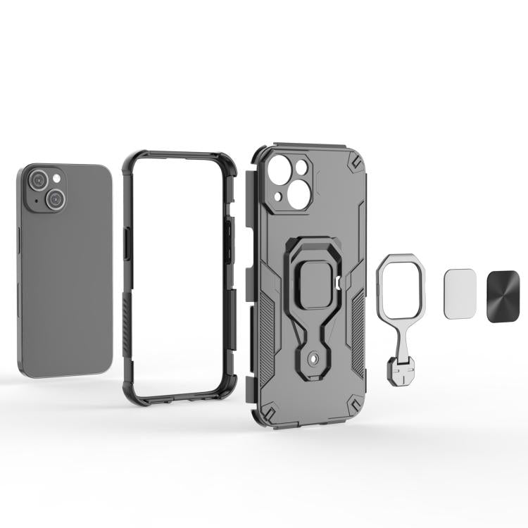 iPhone 13 Metal Kickstand TPU Hybrid PC Phone Case