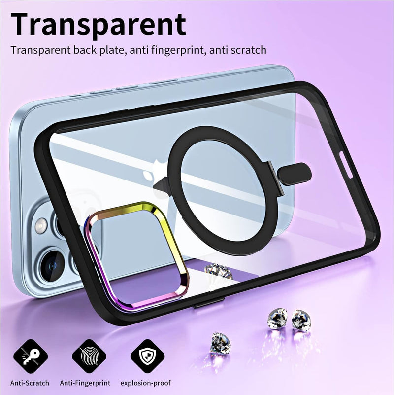 Coque Rabat Magnétique Pour IPhone 13 (6.1") - Cuir PU Avec Fenêtre Visible - Blanc - Protection Et Rangement Carte - 9
