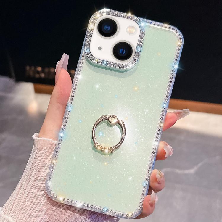 iPhone 13/13 Pro Rhinestone Glitter TPU Ring Holder Anti - fall Phone Case