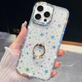 iPhone 13/13 Pro Rhinestone Glitter TPU Ring Holder Anti - fall Phone Case