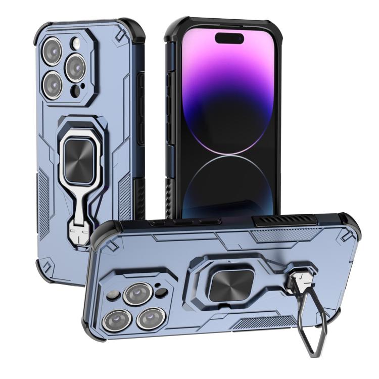 iPhone 13/14/15 Metal Kickstand TPU Hybrid PC Phone Case