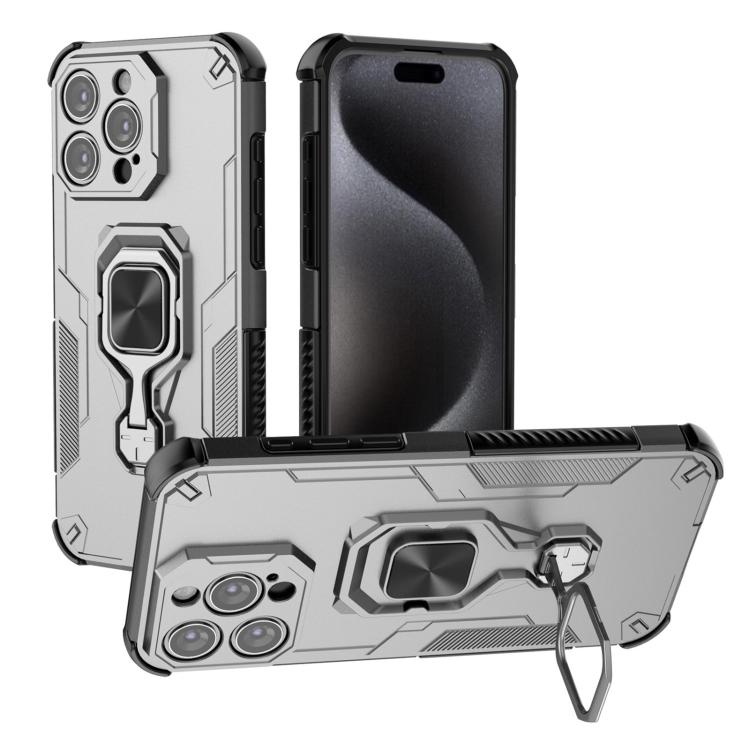 iPhone 13/14/15 Metal Kickstand TPU Hybrid PC Phone Case