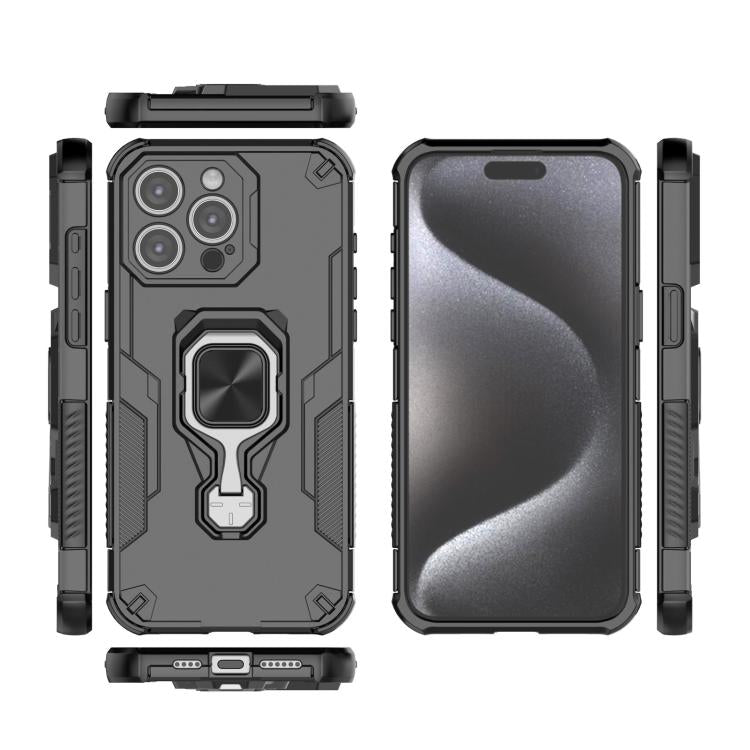 iPhone 13/14/15 Metal Kickstand TPU Hybrid PC Phone Case