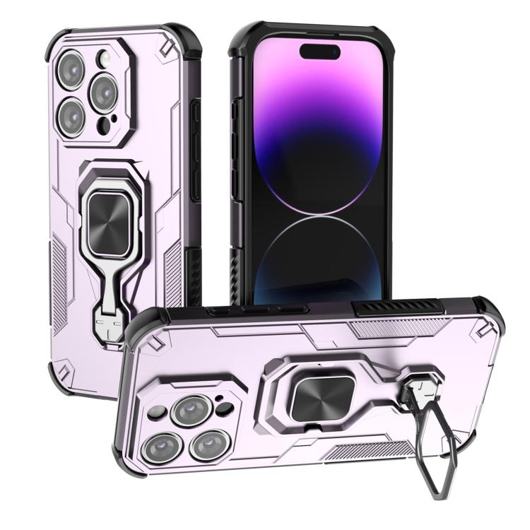 iPhone 13/14/15 Metal Kickstand TPU Hybrid PC Phone Case