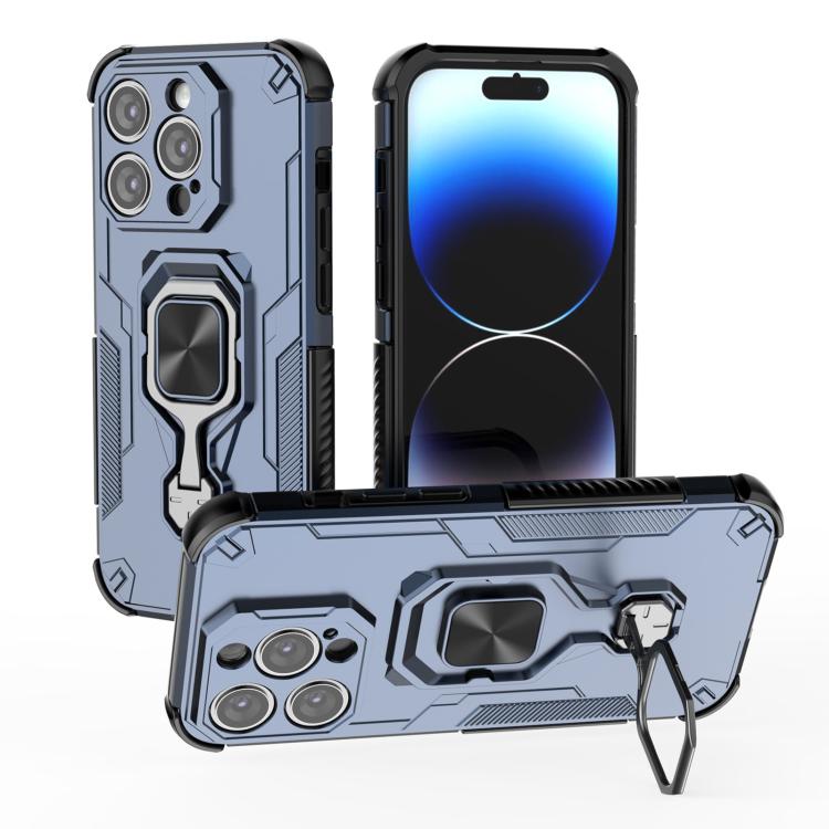 iPhone 13/14/15 Metal Kickstand TPU Hybrid PC Phone Case