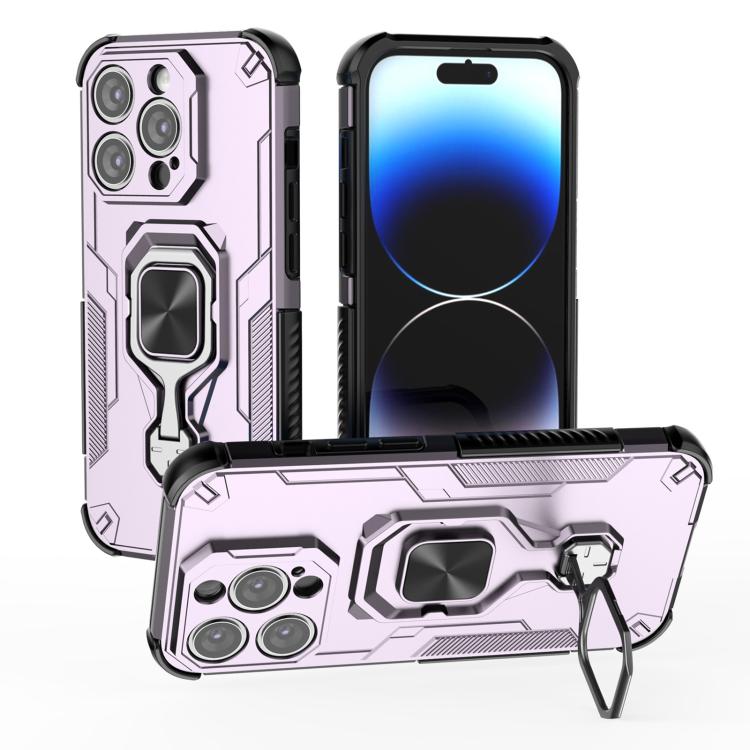 iPhone 13/14/15 Metal Kickstand TPU Hybrid PC Phone Case