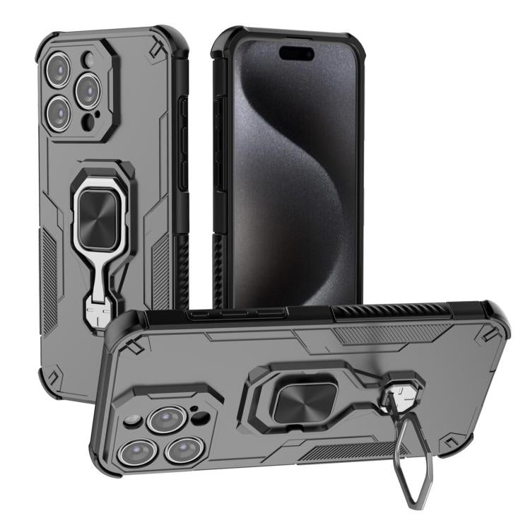 iPhone 13/14/15 Metal Kickstand TPU Hybrid PC Phone Case