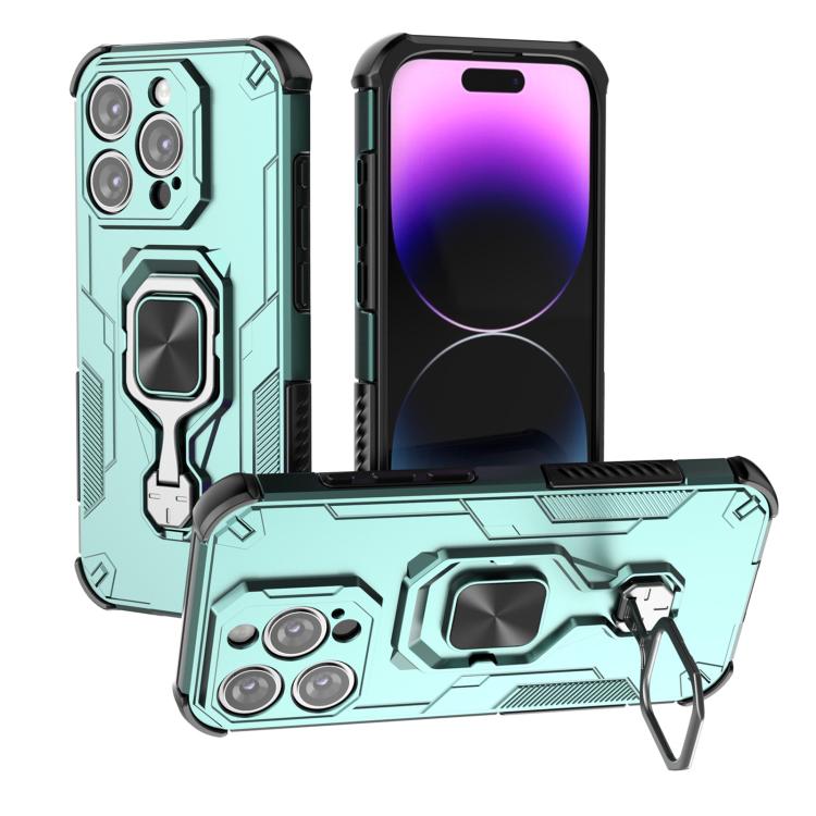 iPhone 13/14/15 Metal Kickstand TPU Hybrid PC Phone Case