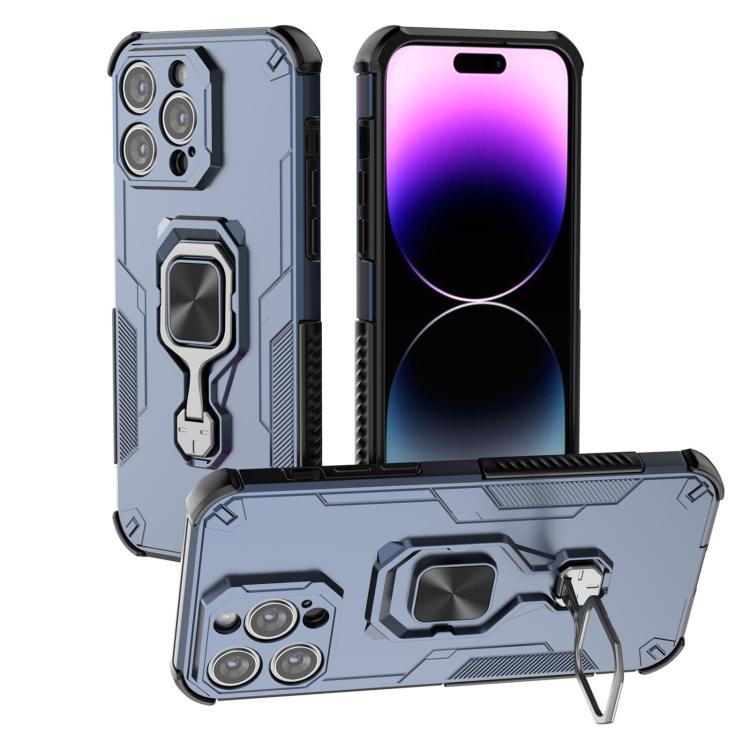iPhone 13/14/15 Metal Kickstand TPU Hybrid PC Phone Case