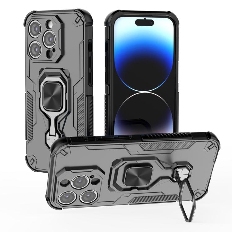 iPhone 13/14/15 Metal Kickstand TPU Hybrid PC Phone Case