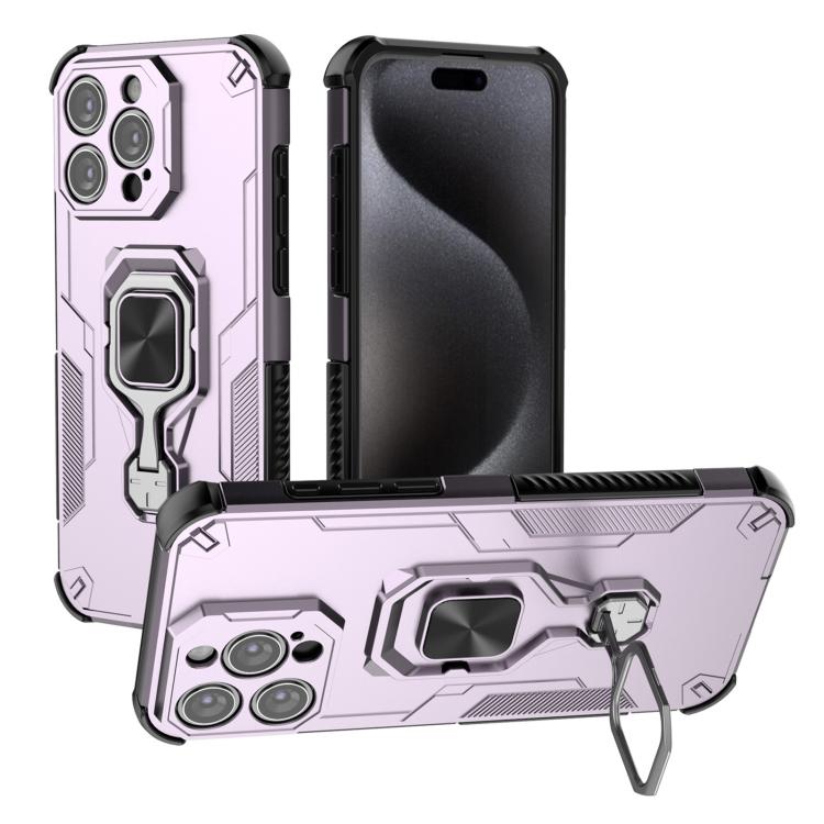 iPhone 13/14/15 Metal Kickstand TPU Hybrid PC Phone Case
