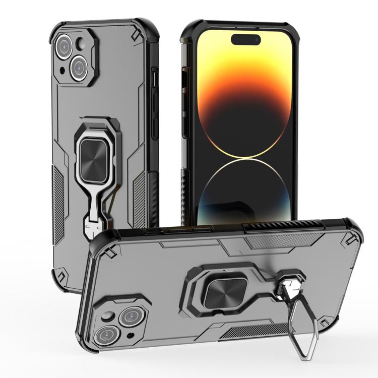 iPhone 13/14/15 Metal Kickstand TPU Hybrid PC Phone Case