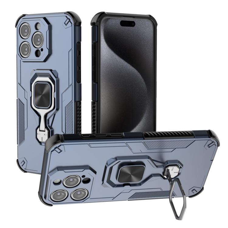 iPhone 13/14/15 Metal Kickstand TPU Hybrid PC Phone Case