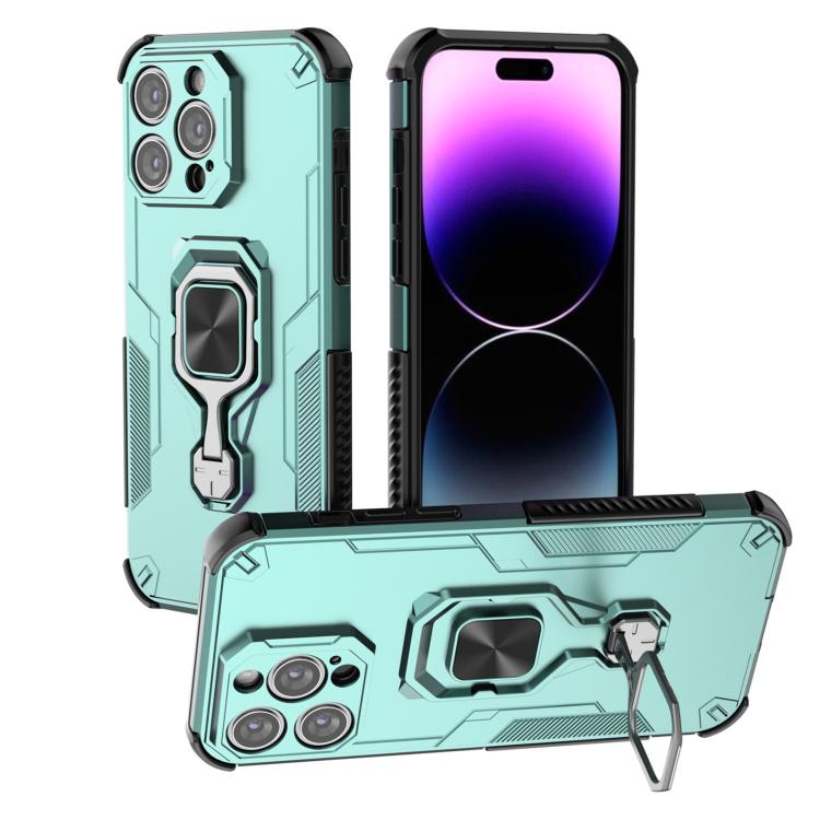 iPhone 13/14/15 Metal Kickstand TPU Hybrid PC Phone Case