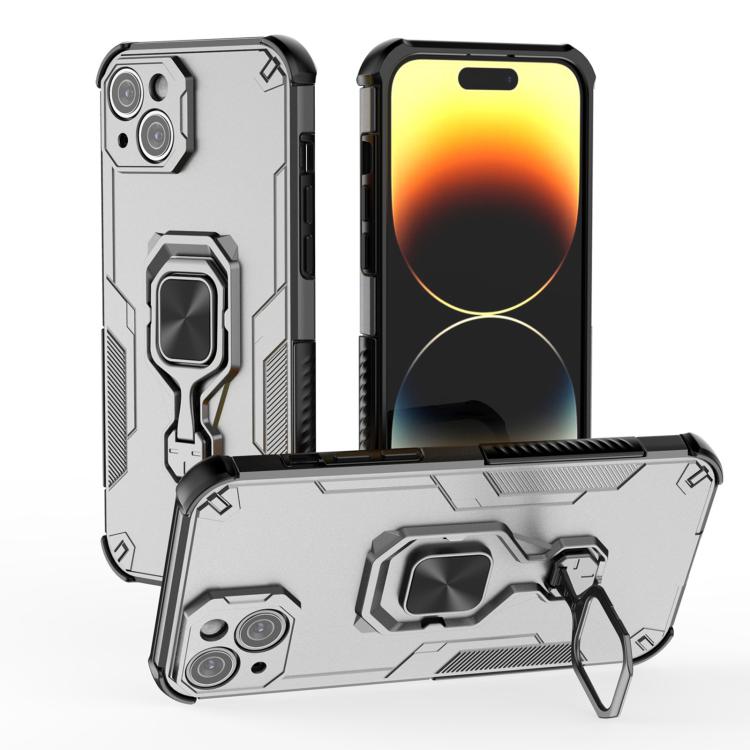iPhone 13/14/15 Metal Kickstand TPU Hybrid PC Phone Case