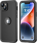 iPhone 14 Pro Case Tempered Glass Screen & Camera Lens Protector Cover Black