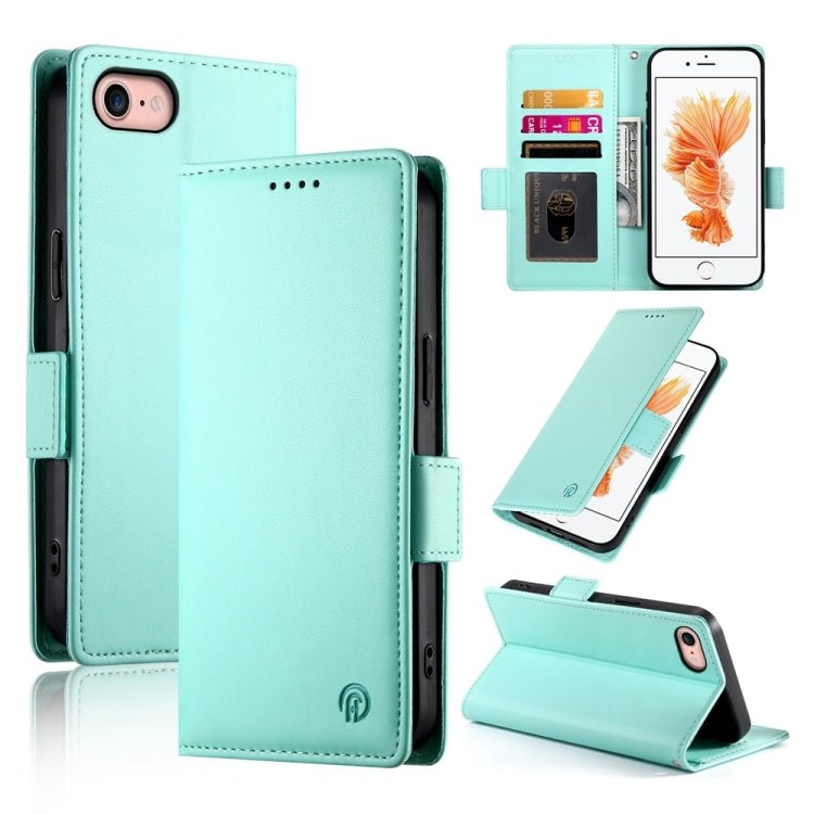 iPhone 14/15 Side Buckle Magnetic Frosted Leather Phone Case
