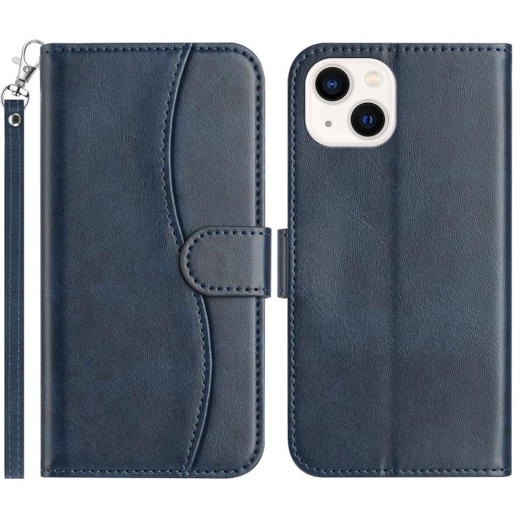 iPhone 14/15/16 Series Dual - Folded S - shape Leather Phone Case