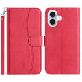 iPhone 14/15/16 Series Dual - Folded S - shape Leather Phone Case